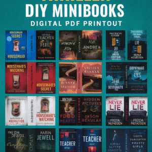 DIY Psychological Thriller MiniBooks – Digital PDF Bundle