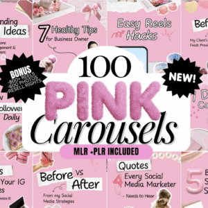 100 Elegant Pink Instagram Carousel Templates