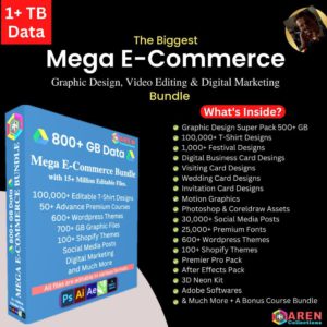 Ultimate Mega Bundle: E-Commerce, Graphic Design, Video Editing & Digital Marketing