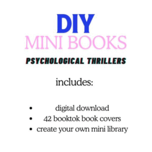 DIY Psychological Thriller MiniBooks – Digital PDF Bundle